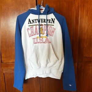 Vetements Edition Blue and White Hoodie 2408-Nextarrow